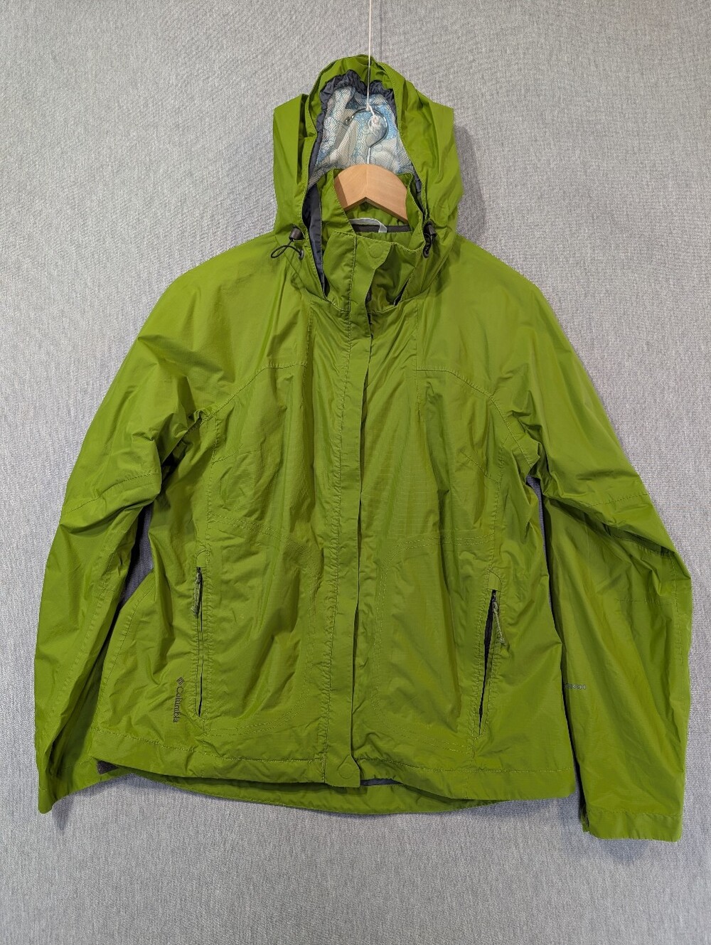 Columbia Titanium Rain Jacket Women's Medium Green Waterproof Omni-Tech